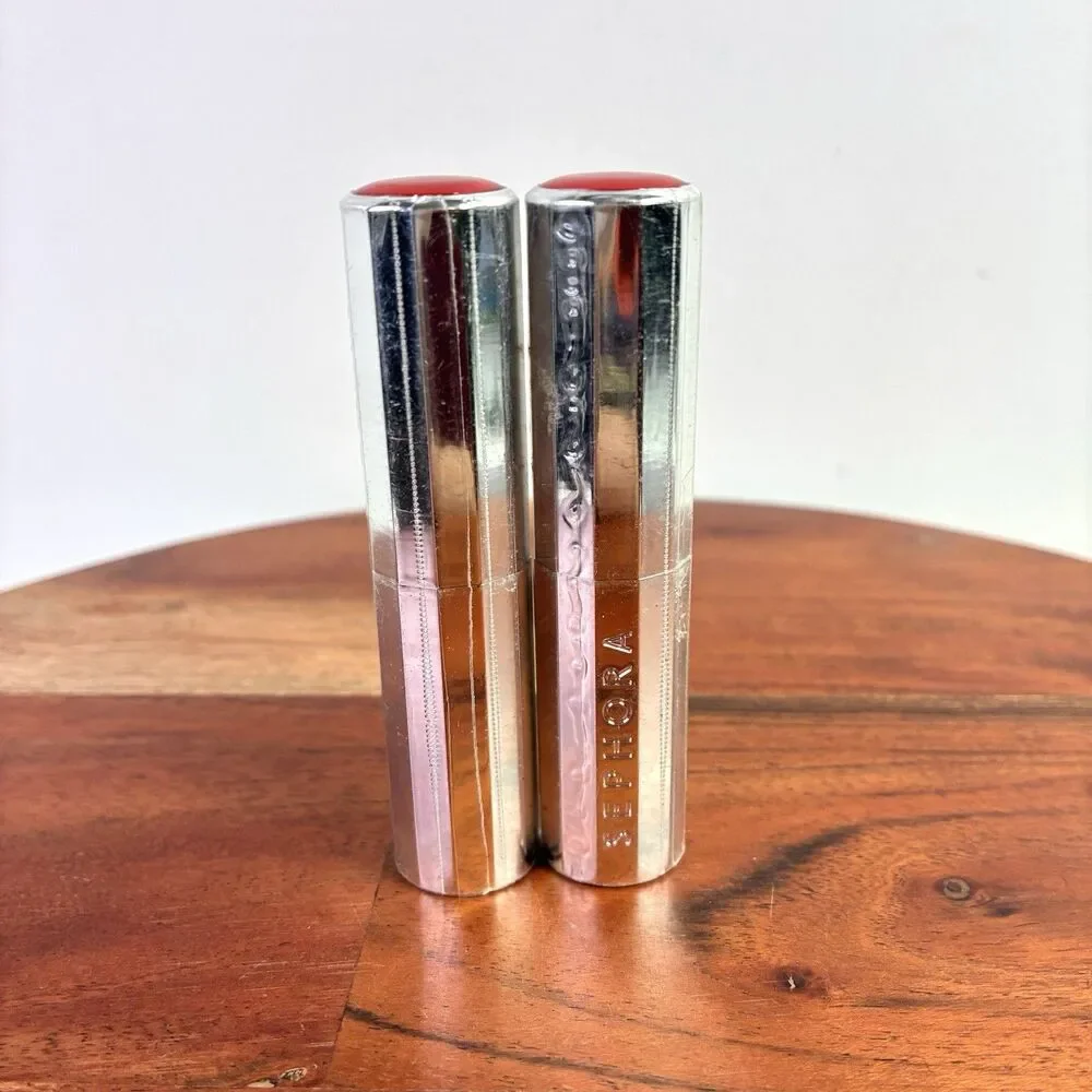 Set of 2 Sephora Rouge Lip Lacquer L10 Survivor Red Lipstick SEALED